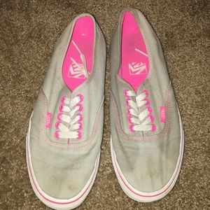 Grey/Pink vans
